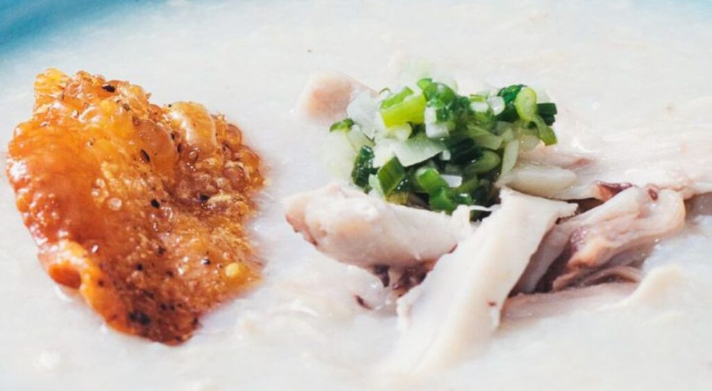 Congee with Crispy Chicken Skin