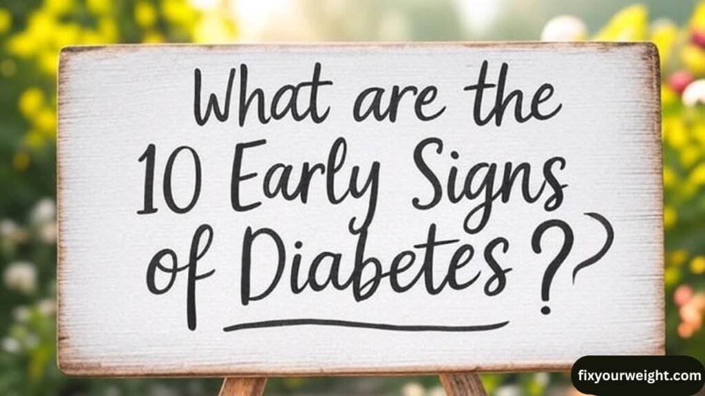 What are the 10 Early Signs of Diabetes?